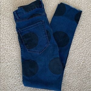 Zara trf polka dot stretch skinny denim US 4